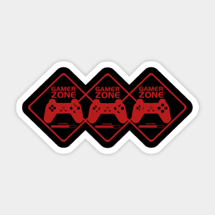 Gamer Red Minimalist Aesthetic Design Sticker